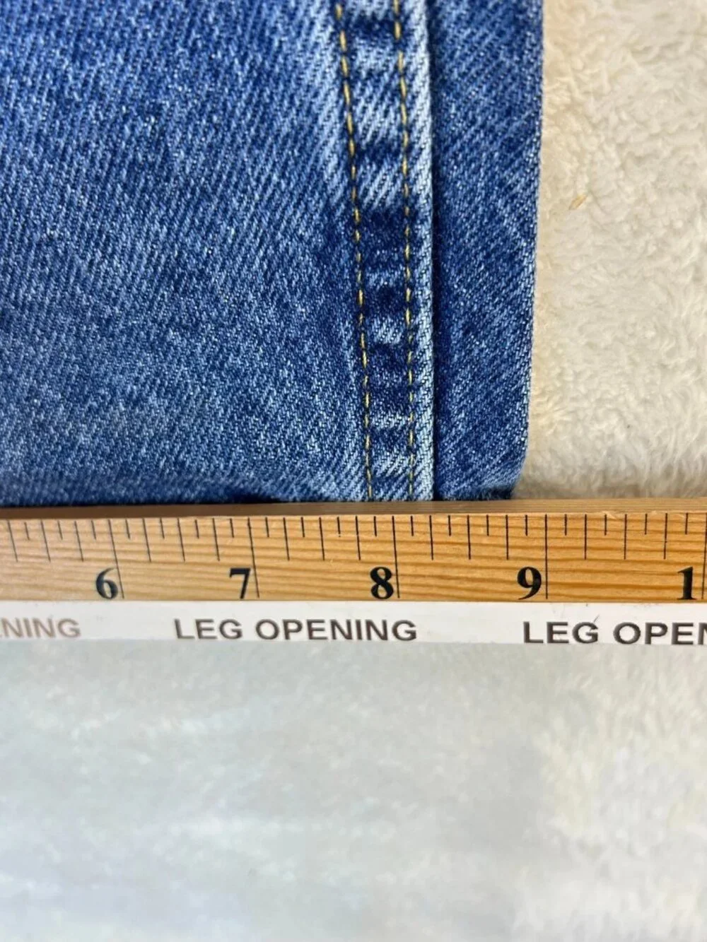 VTG Lee Straight Jeans Mens 42x32 Blue Denim Relaxed Fit Dead Stock Sears